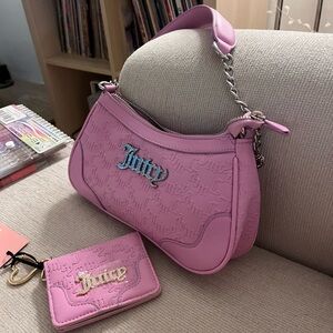 Juicy Couture Light Pink Embossed Wallet and bag for @dannifever